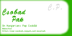 csobad pap business card